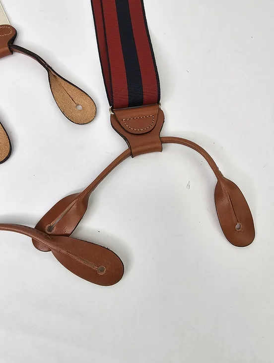 Trafalgar Red Navy Adjustable Suspenders - Picture 4 of 8